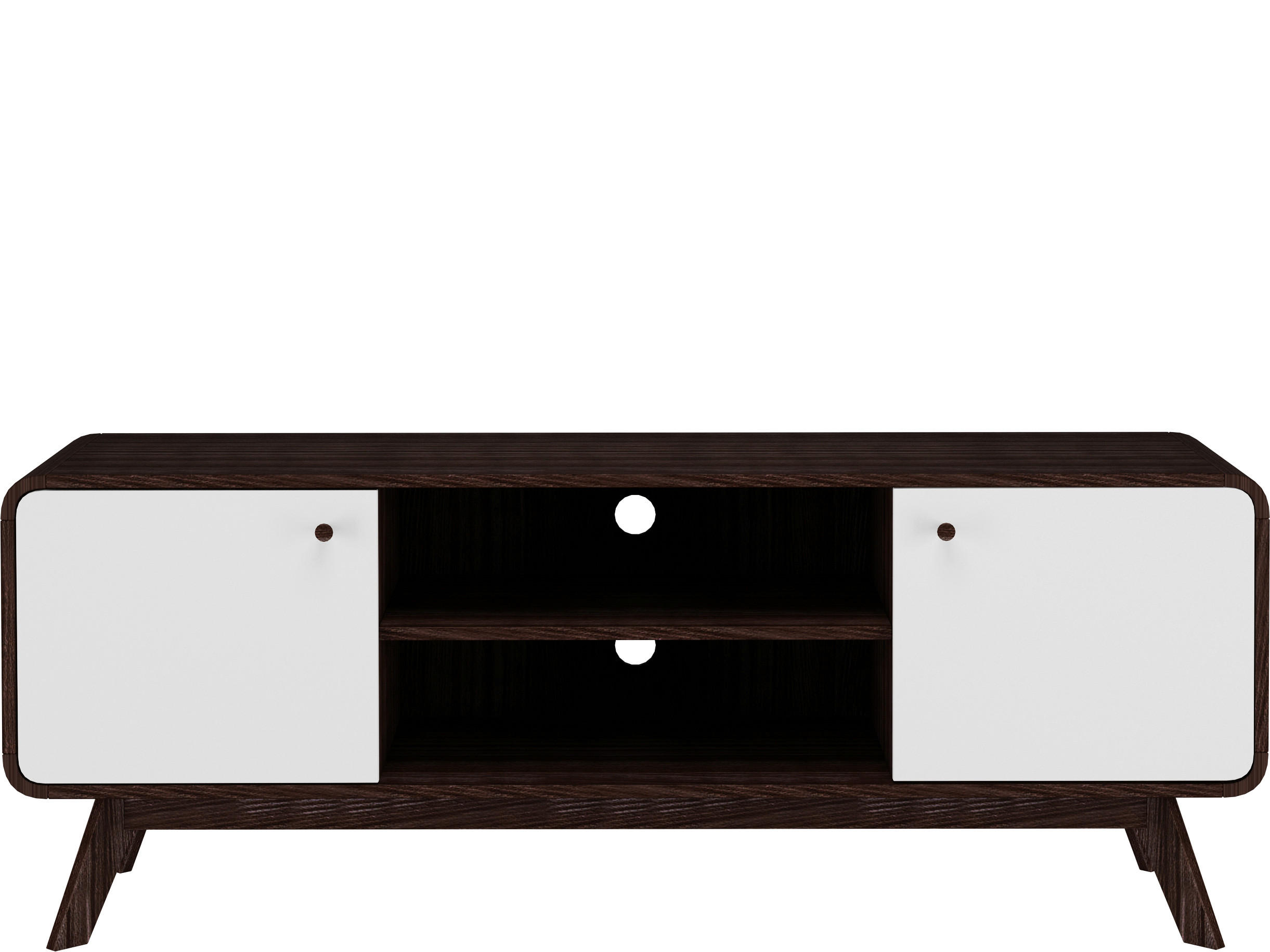 LOWBOARD Cassie  in 140/53/39 cm  - Walnussfarben/Weiß, Design, Holz/Holzwerkstoff (140/53/39cm) - MID.YOU
