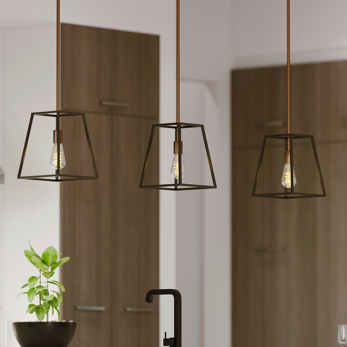 HÄNGLAMPA Elstead Fulton 25.4/38  cm  - svart/guldfärgad, Klassisk, metall (25.4/38 cm) - Elstead Lighting