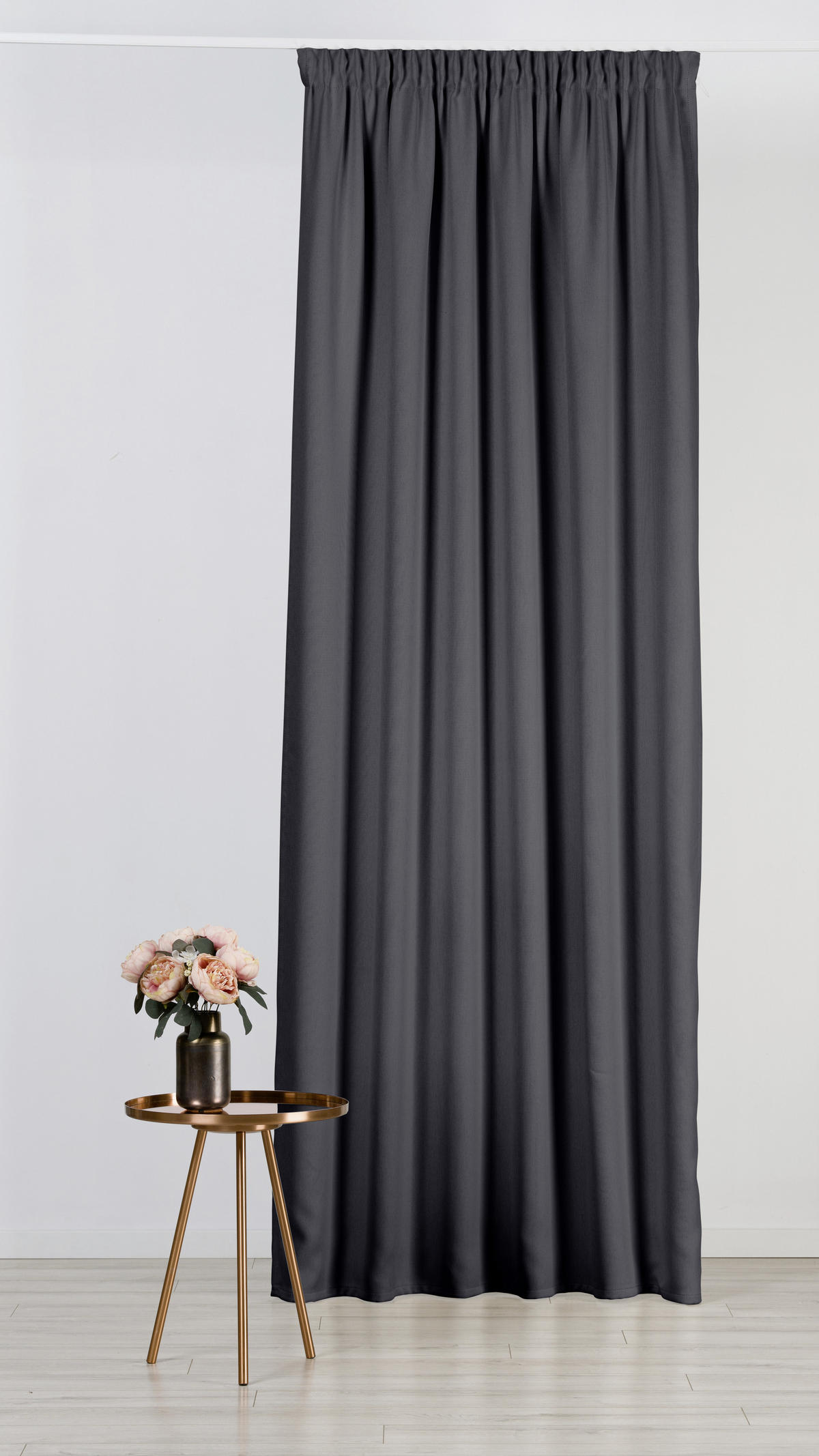 MATERIAL TEXTIL DECORATIV obscuritate  - gri închis, Basics, textil (280cm)
