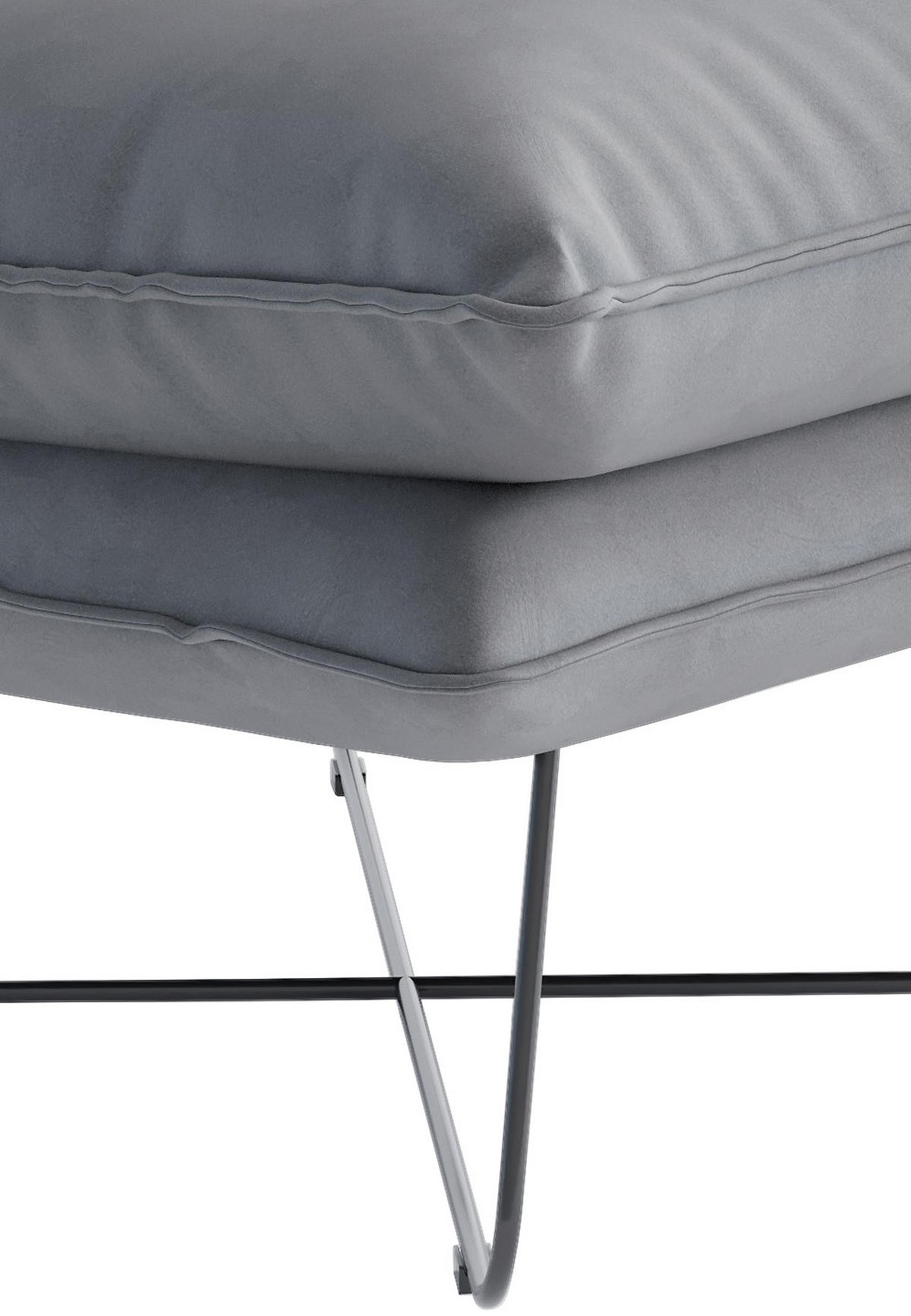 KŘESLO, textil, světle šedá - černá/světle šedá, Design, kov/textil (72/84/90cm) - Livetastic