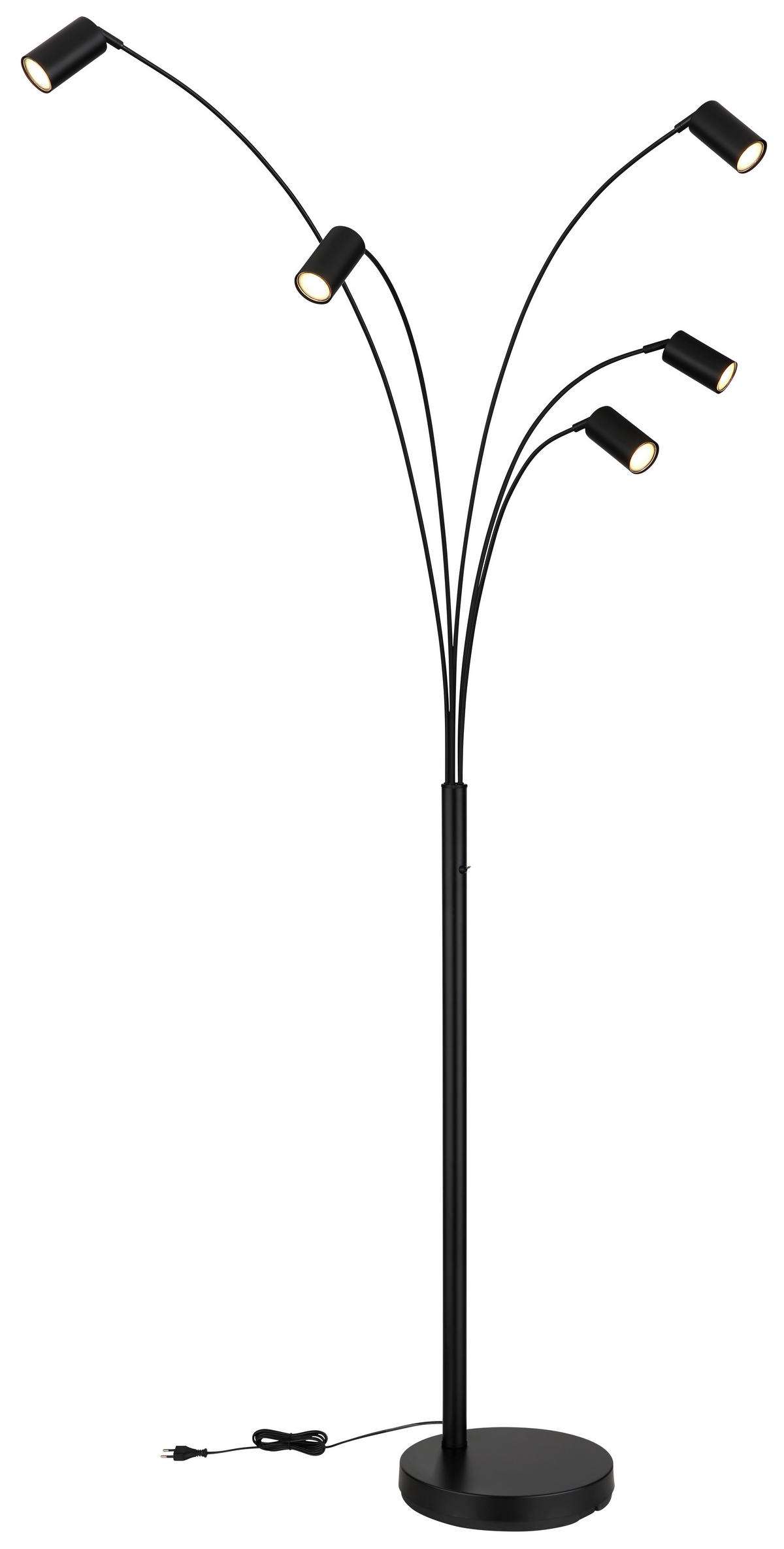 PODNA LAMPA - crna, Osnovno, metal (70/73/204cm)