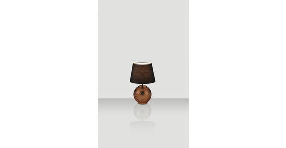 TISCHLEUCHTE 18/29 cm - Dunkelbraun/Schwarz, Basics, Glas/Textil (18/29cm) - Novel