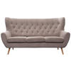 3-SITZER-SOFA Cord Cappuccino  - Cappuccino, Design, Holz/Textil (187/101/95cm) - Stylife