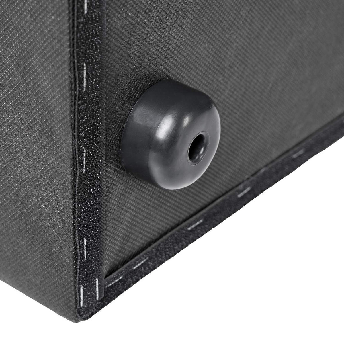 BOXSPRINGBETT 160/220 cm  in Hellgrau  - Hellgrau/Schwarz, Design, Kunststoff/Textil (160/220cm) - home24
