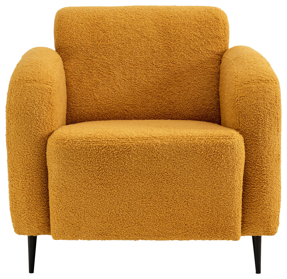 SESSEL in Teddystoff Gelb  - Gelb/Schwarz, Modern, Textil/Metall (85/76/90cm) - Livetastic