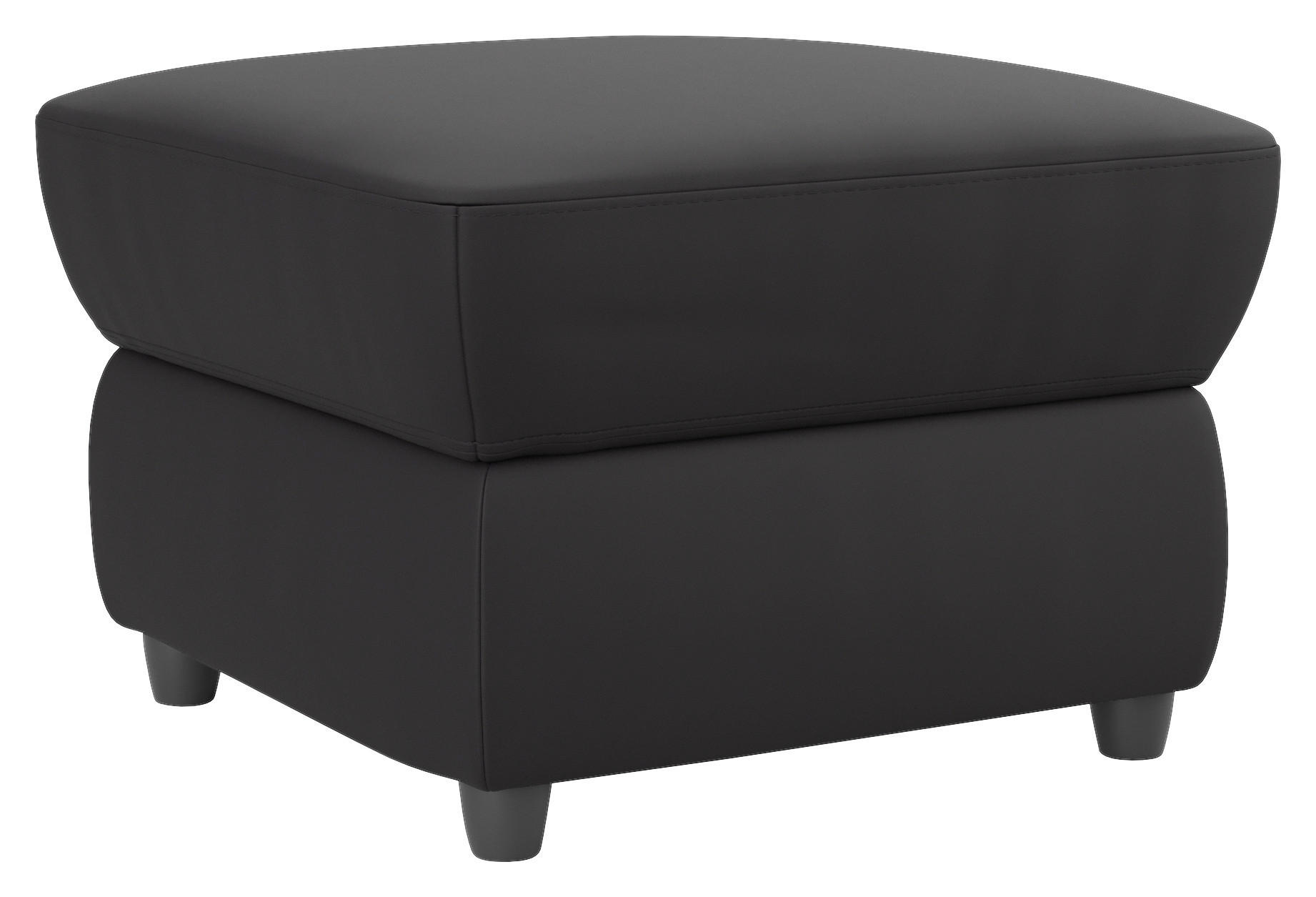 HOCKER in Textil Schwarz - Schwarz, Konventionell, Kunststoff/Textil (68/45/68cm) - Livetastic