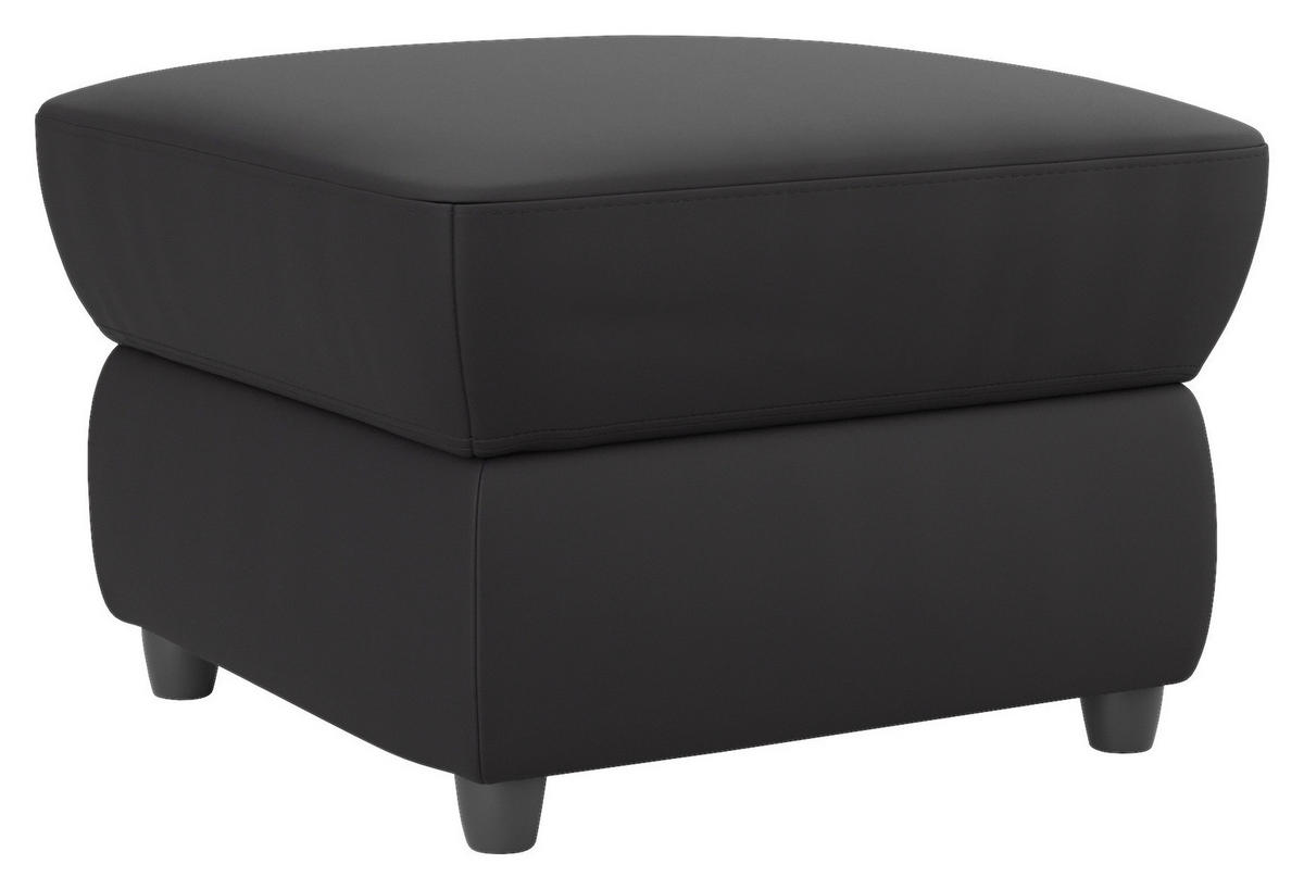 HOCKER in Textil Schwarz  - Schwarz, KONVENTIONELL, Kunststoff/Textil (68/45/68cm) - Livetastic