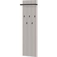 GARDEROBENPANEEL  in 46/160/18 cm  - Kaschmir/Schwarz, Design, Holzwerkstoff/Metall (46/160/18cm) - Voleo