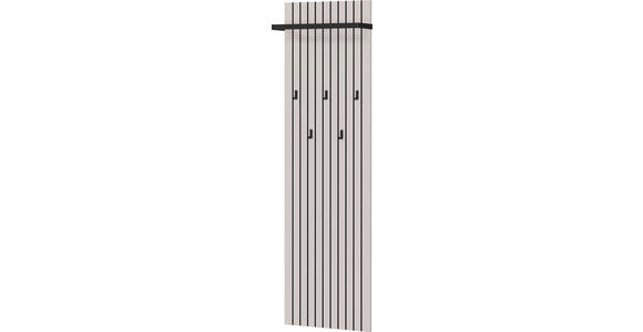 GARDEROBENPANEEL  in 46/160/18 cm  - Kaschmir/Schwarz, Design, Holzwerkstoff/Metall (46/160/18cm) - Voleo