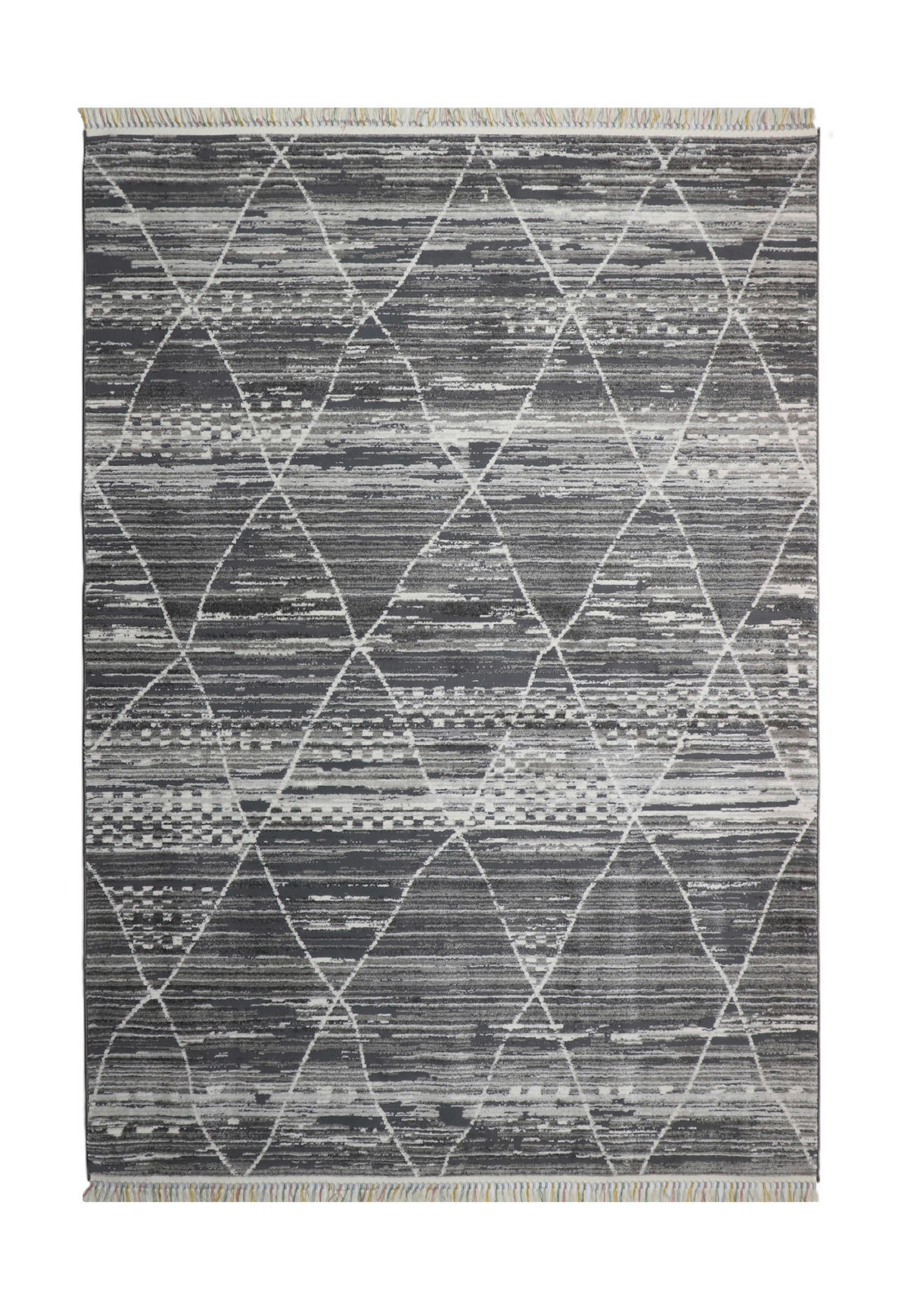 WEBTEPPICH 120/180 cm 4932 Grau, Anthrazit, Weiß  - Anthrazit/Weiß, LIFESTYLE, Textil (120/180cm) - Novel