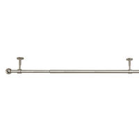 VORHANGSTANGENSET  - Grau Hochglanz, Basics, Metall (120/8/3.3cm)