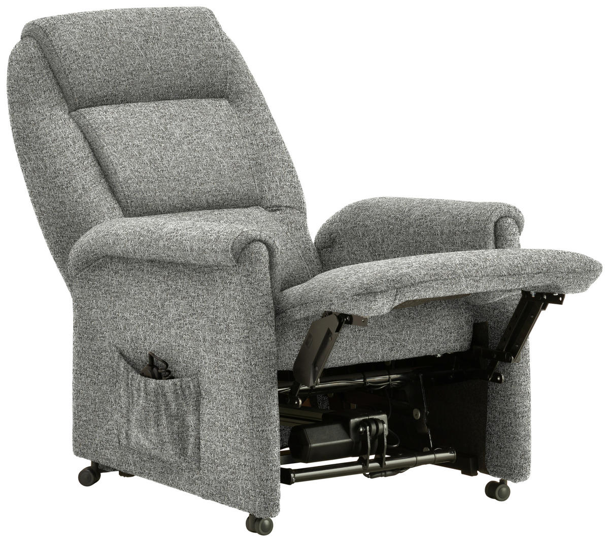 FERNSEHSESSEL in Flachgewebe Hellgrau  - Hellgrau/Schwarz, KONVENTIONELL, Kunststoff/Textil (69/105/82cm) - Himolla