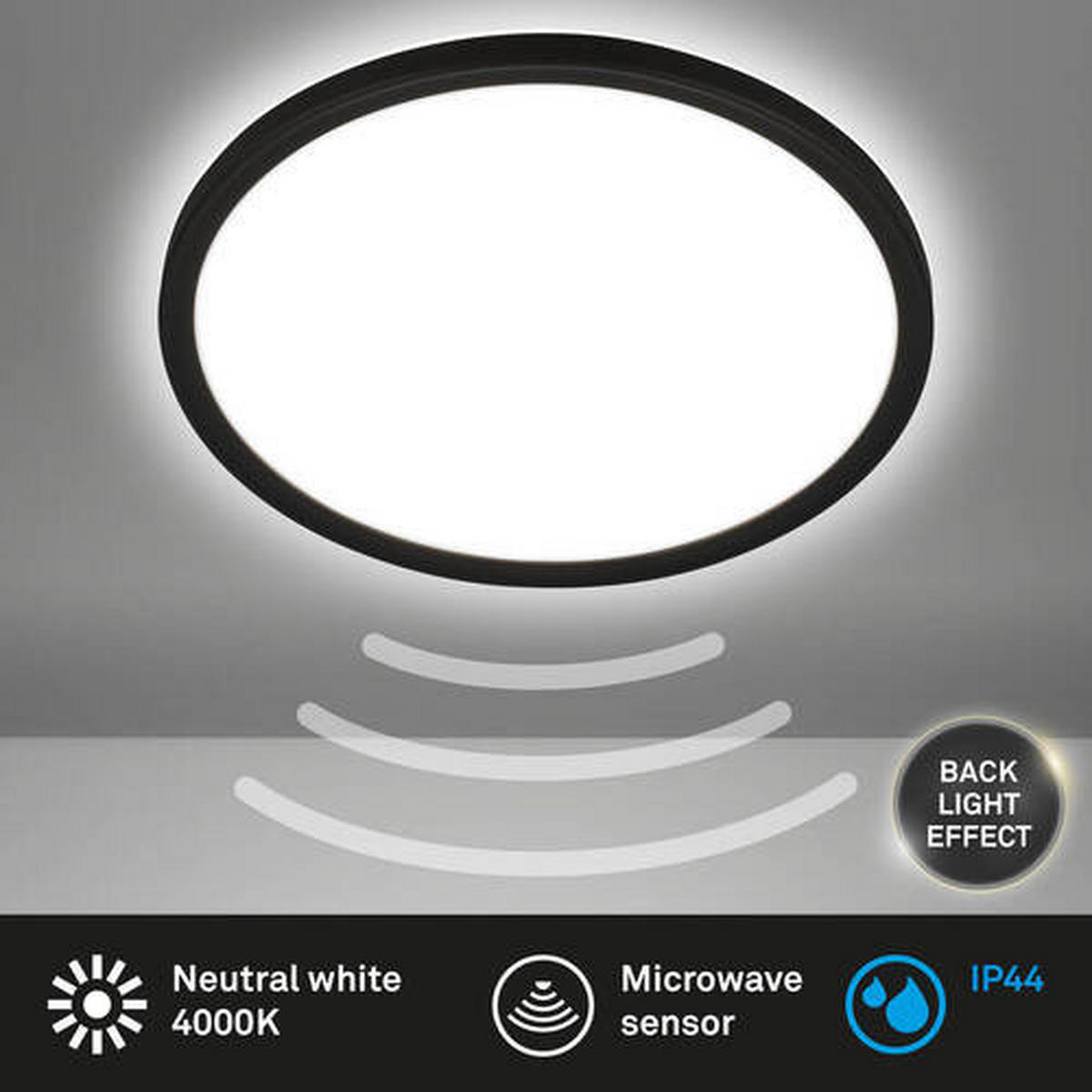 KUPAONSKA LED SVJETILJKA STRO MOVE  - crna, Basics, plastika (29/3cm)