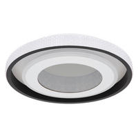 PLAFONIERĂ CU LED - alb/negru, Trend, plastic/sticlă (50/8cm) - Novel