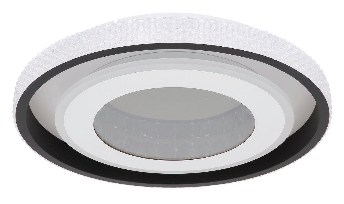 PLAFONIERĂ CU LED - alb/negru, Trend, plastic/sticlă (50/8cm) - Novel