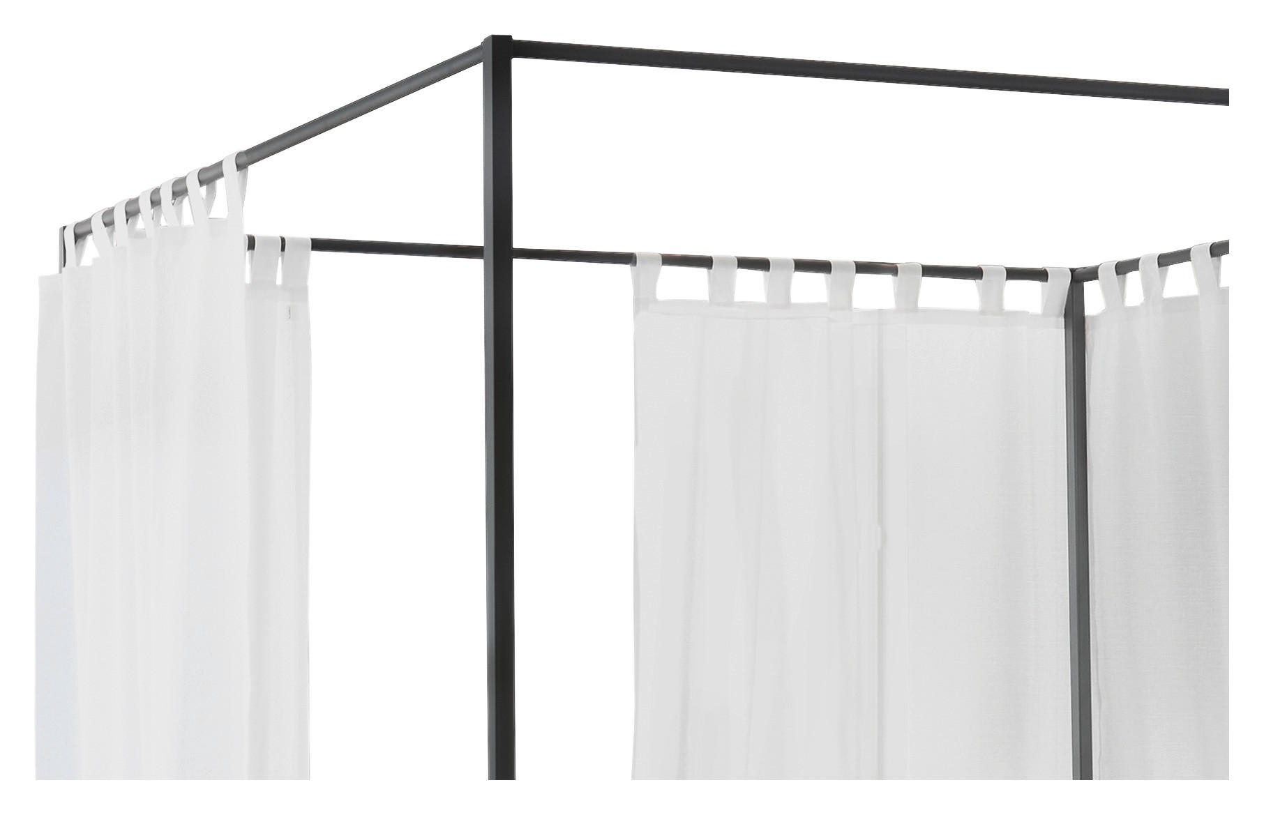 BETTVORHANG - Weiß, Design, Textil (272/185cm) - Hasena