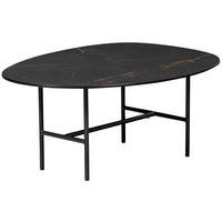 COUCHTISCH Vajen 80/60/34 cm organisch Schwarz  - Schwarz, Design, Keramik/Metall (80/60/34cm) - Livetastic