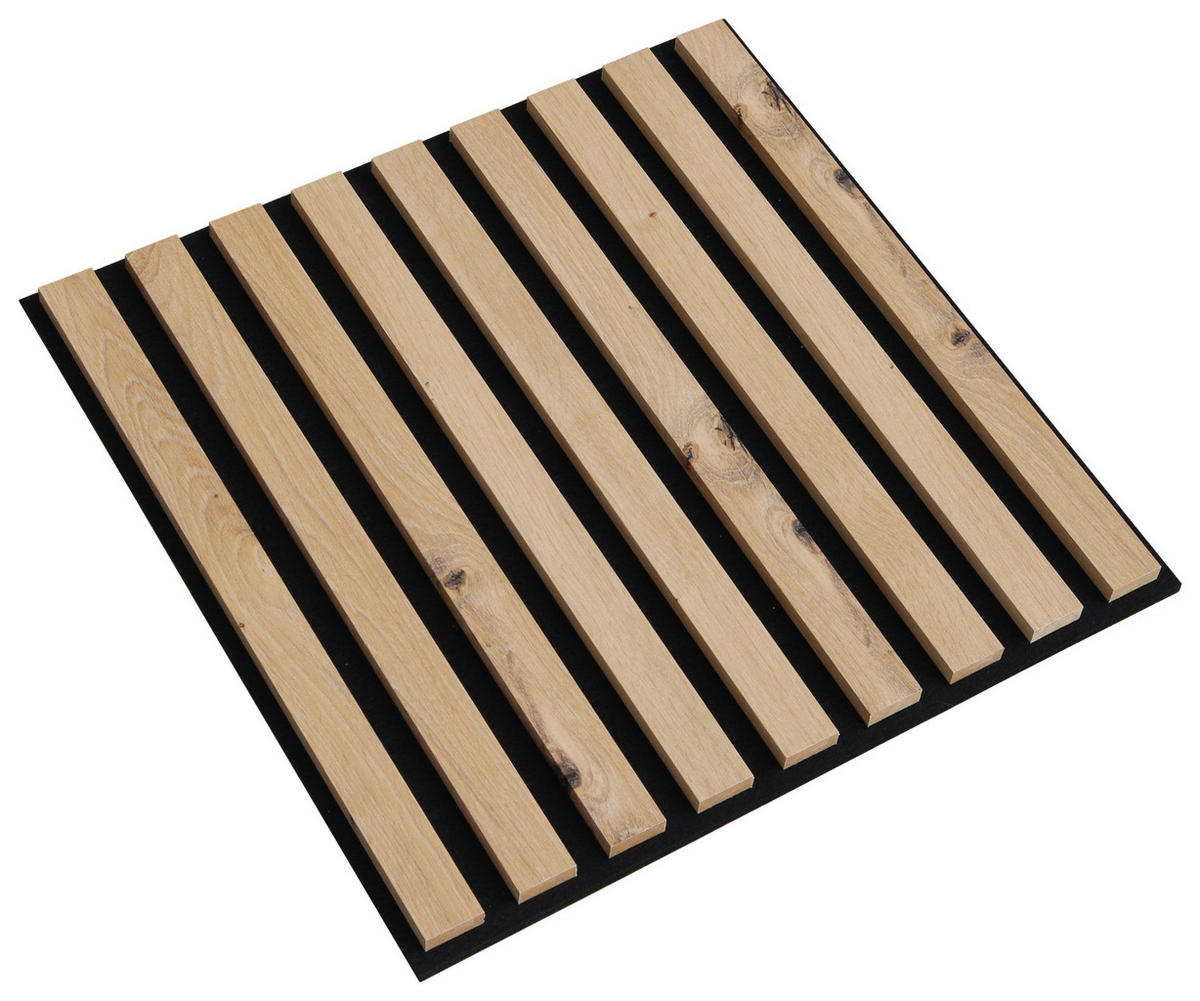 AKUSTICKÝ PANEL 40/40/1,8 cm  - dub artisan, Design, kompozitní dřevo/textil (40/40/1,8cm) - Xora