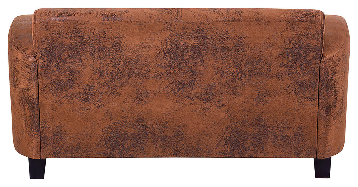 2-SITZER-SOFA in Lederlook Braun  - Dunkelbraun/Braun, Design, Textil (152/80/89cm) - Livetastic
