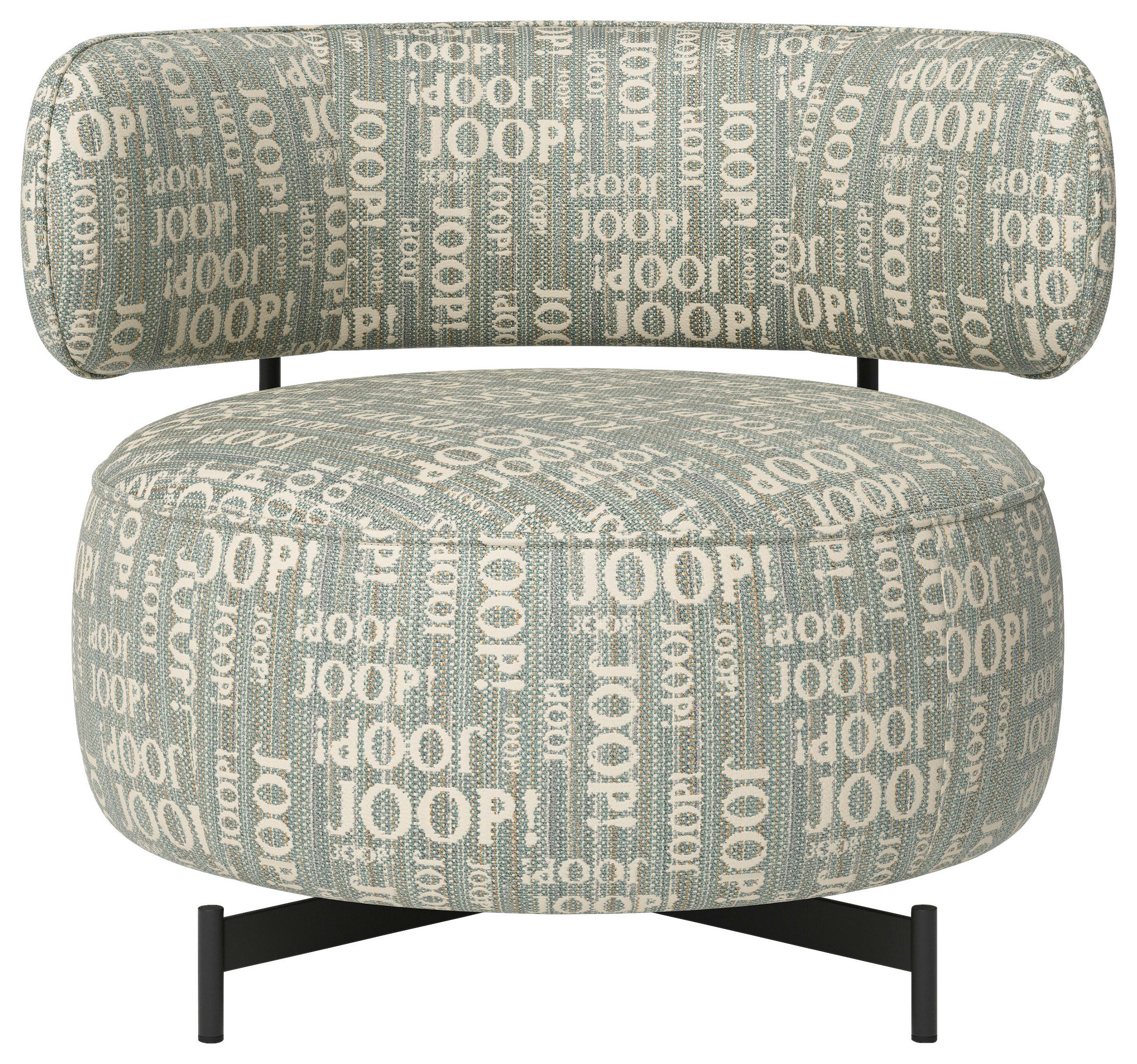DESIGNSESSEL Characters Flachgewebe Blau, Grün    - Blau/Anthrazit, Design, Textil/Metall (89/76/89cm) - Joop!