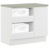 UNTERSCHRANK  - Weiss, Basics, Holzwerkstoff (100/91,8/58cm) - Impuls