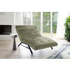 RELAXLIEGE in Mikrofaser Olivgrün  - Schwarz/Olivgrün, Design, Textil/Metall (120/54-113/158-198cm) - Pure Home Lifestyle