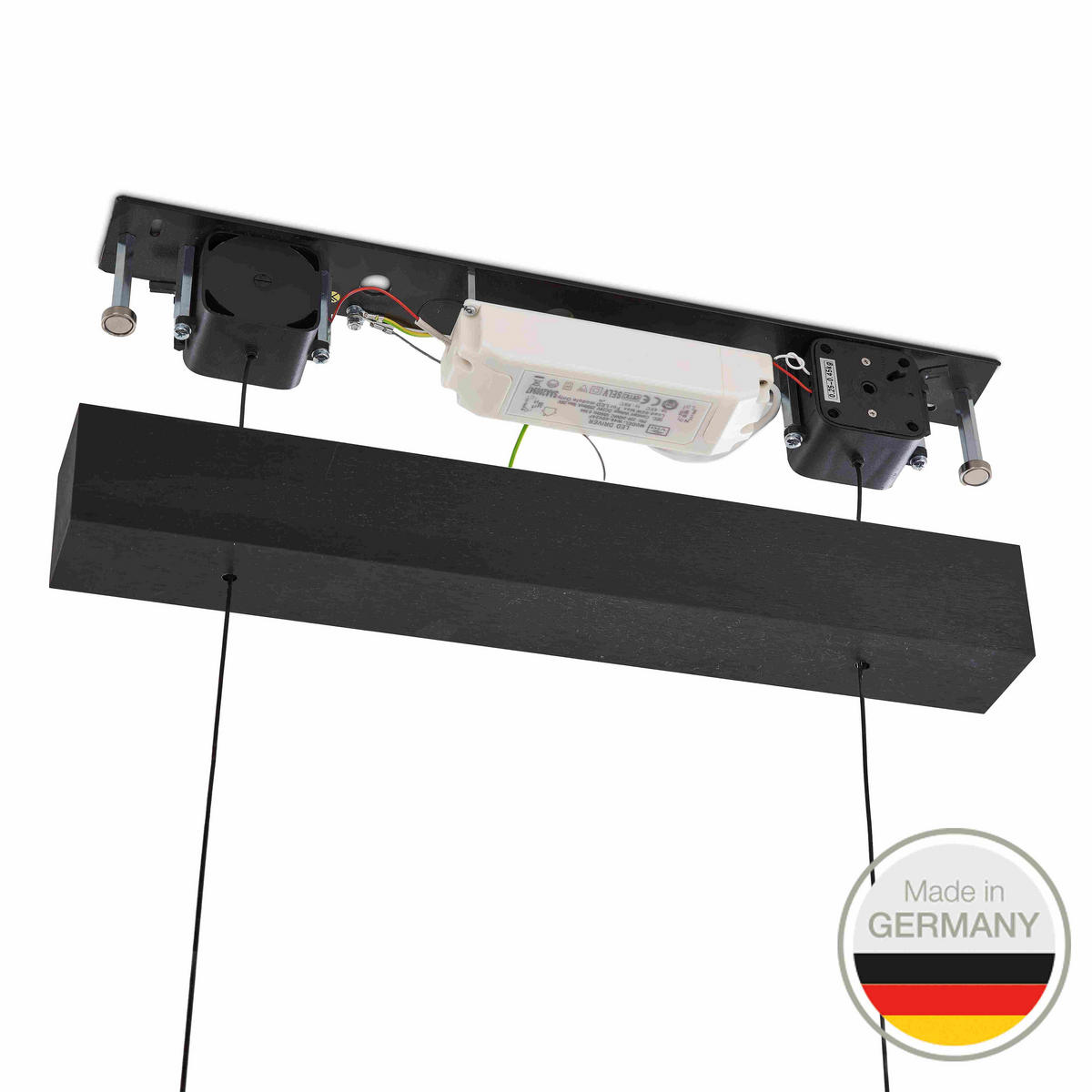 LED-HÄNGELEUCHTE 651 143/1,8/1,8 cm   - Schwarz, Design, Metall (143/1,8/1,8cm) - Ambiente