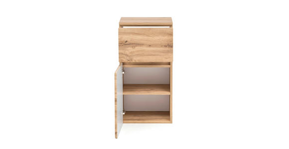 UNTERSCHRANK 40/79/35 cm - Eiche Wotan/Silberfarben, Natur, Holzwerkstoff/Kunststoff (40/79/35cm) - Xora