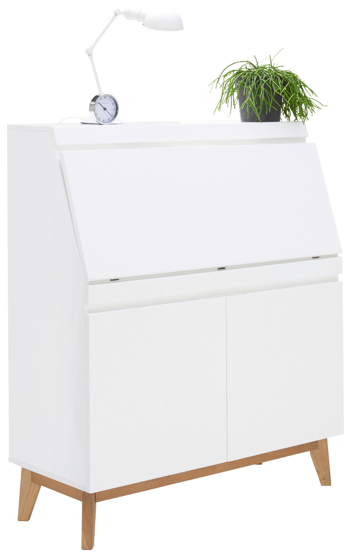 SEKRETÄR   - Eichefarben/Weiß, MODERN, Holz/Holzwerkstoff (96,7/115/40,5cm) - Novel