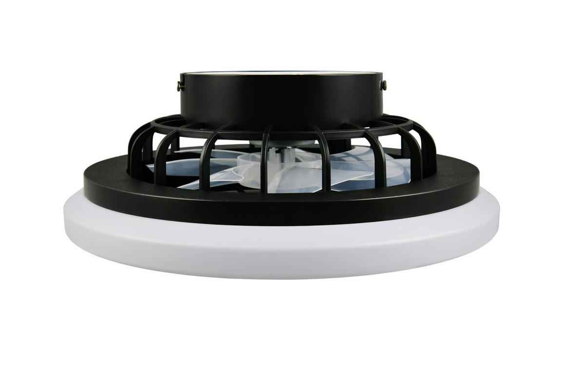 STROPNÝ VENTILÁTOR, 38,5/14 cm  - priehľadné/čierna, Trend, kov/plast (38,5/14cm) - Mican