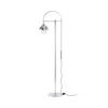 STEHLEUCHTE - Weiss/Silberfarben, Design, Glas/Metall (44/160/44cm) - Kayoom