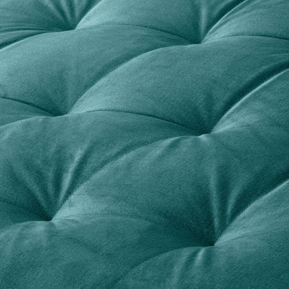 ECKSOFA Velours Blau  - Blau/Schwarz, Design, Kunststoff/Textil (284/243cm) - P & B