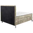 BOXSPRINGBETT 140/200 cm  in Hellbraun  - Hellbraun/Schwarz, Design, Textil/Metall (140/200cm) - Esposa