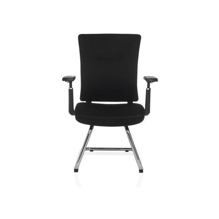 BESUCHERSTUHL  in Schwarz  - Silberfarben/Schwarz, MODERN, Kunststoff/Textil (67cm) - MID.YOU