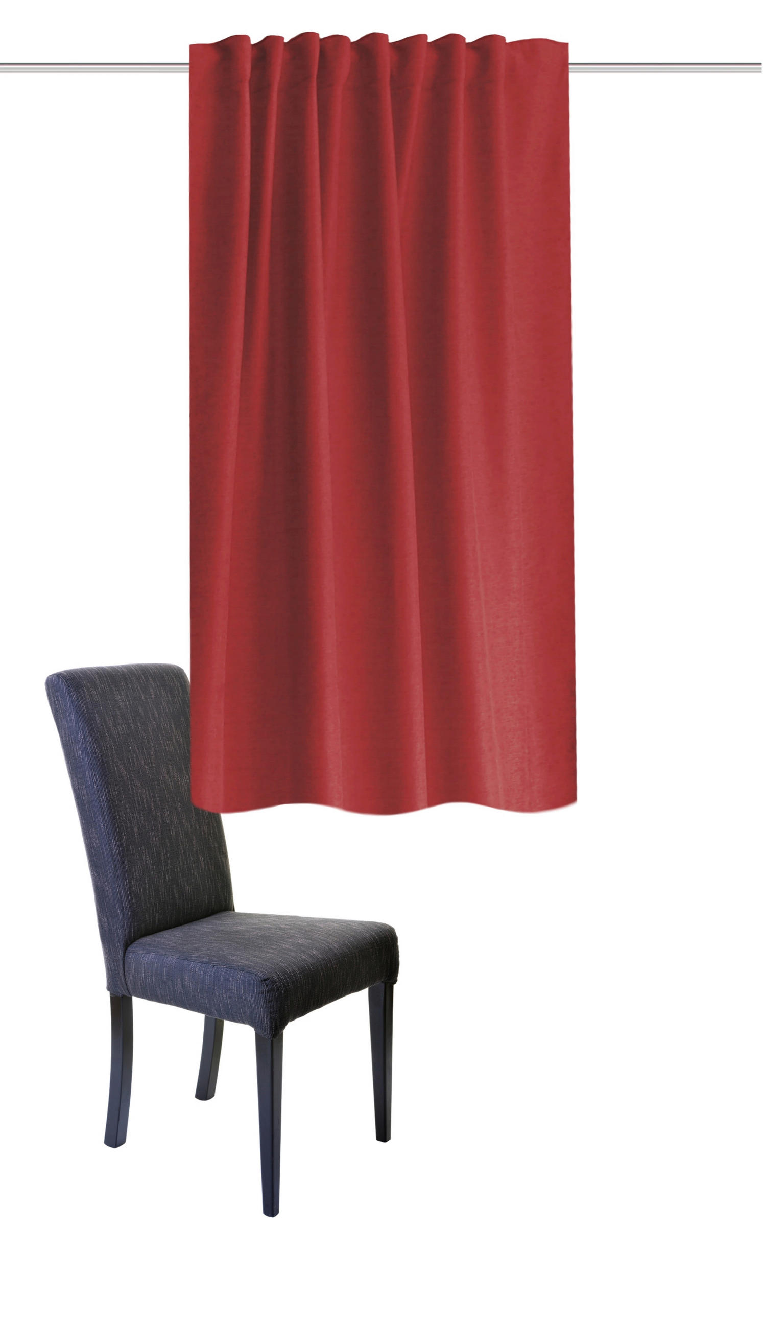 WÄRMESCHUTZVORHANG ESKIMO blickdicht 135/145 cm   - Bordeaux, Basics, Textil (135/145cm)
