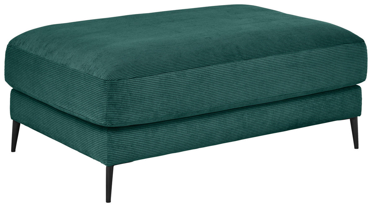 HOCKER in Textil Grün  - Schwarz/Grün, Design, Textil/Metall (120/43/90cm) - Dieter Knoll