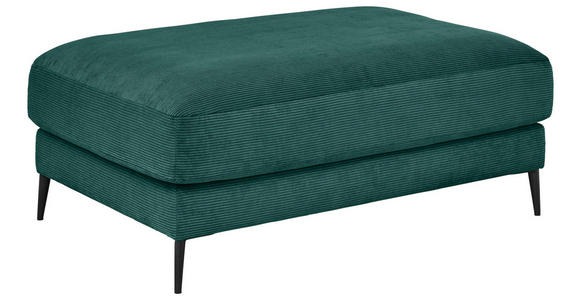 HOCKER Feincord Grün  - Schwarz/Grün, Design, Textil/Metall (120/43/90cm) - Dieter Knoll