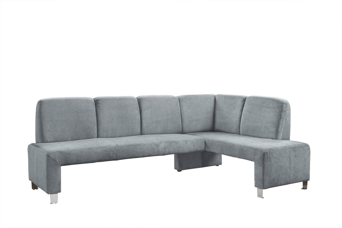 KLUPA KUTNA  tamno siva  drvo, tekstil, drvni materijal      - srebrne boje/tamno siva, Moderno, drvni materijal/drvo (243/158cm) - Livetastic
