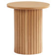 BEISTELLTISCH 40/40/45 cm Eiche furniert Eichefarben rund  - Eichefarben, Design, Holz/Holzwerkstoff (40/40/45cm) - Xora