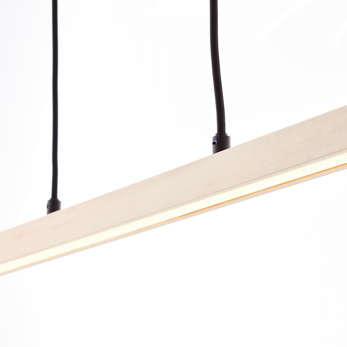 LED-PENDELLEUCHTE 103/6/150 cm    - Schwarz/Kieferfarben, Design, Holz/Kunststoff (103/6/150cm) - Brilliant
