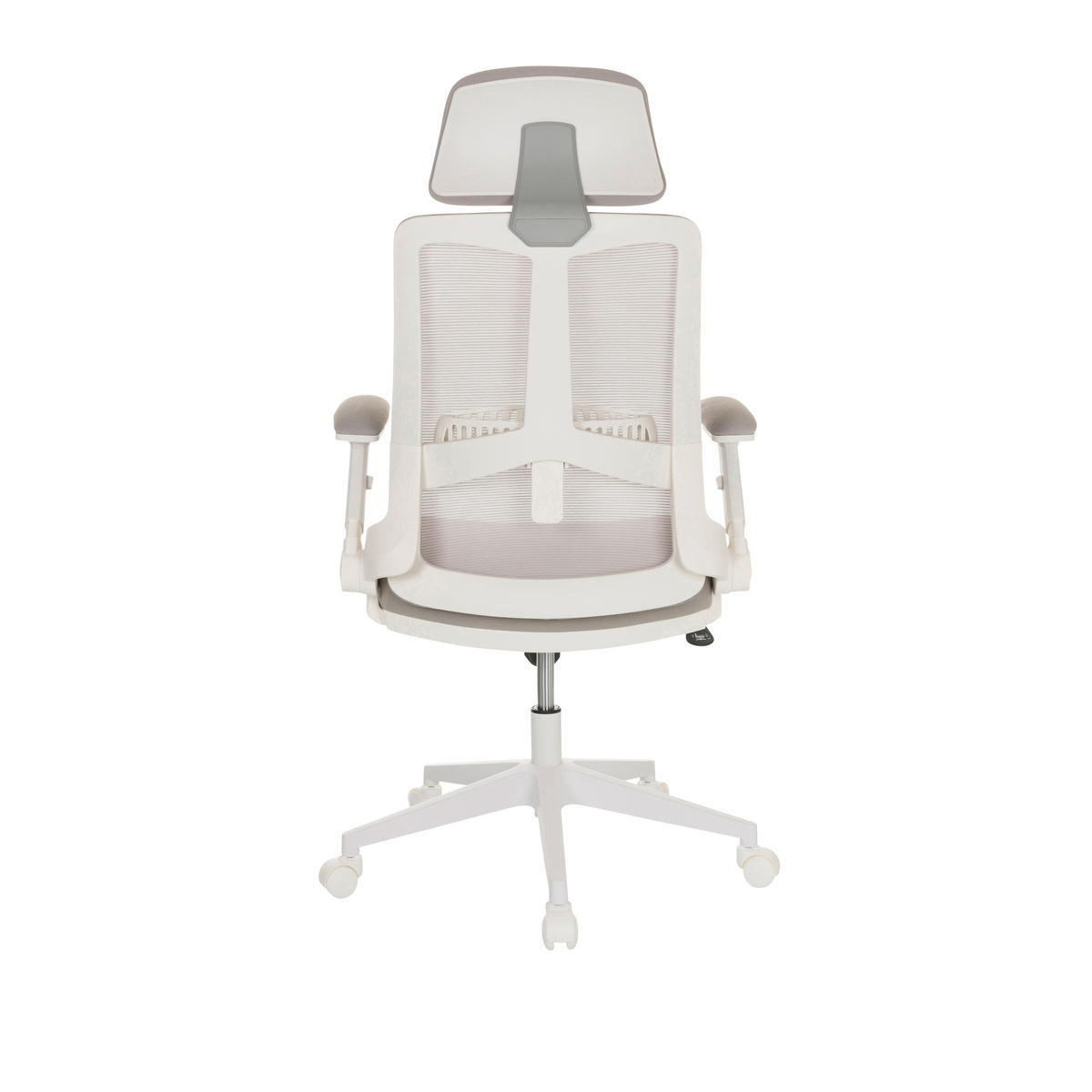 OTOČNÁ ŽIDLE, šedá - šedá/bílá, Basics, textil/plast (68/113-127/68cm) - MID.YOU