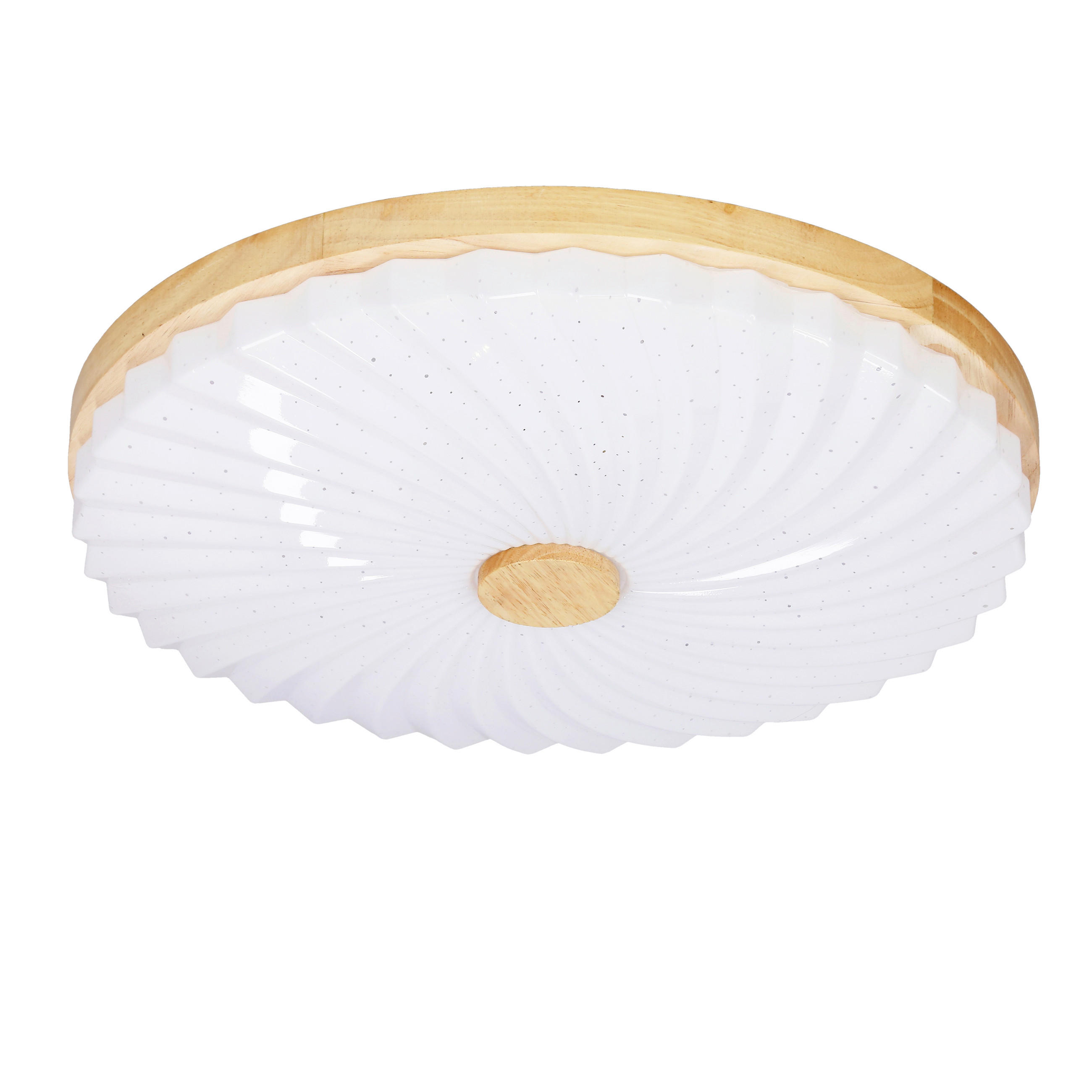 LED-DECKENLEUCHTE 38/38/6.5 cm   - Eichefarben/Weiß, Natur, Kunststoff/Metall (38/38/6.5cm)