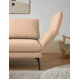 ECKSOFA  in Flachgewebe Lachsfarben  175-224/255-365 cm  - Schwarz/Lachsfarben, Design, Textil/Metall (175-224/255-365cm) - Dieter Knoll