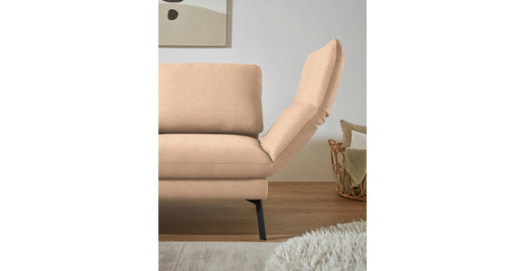 ECKSOFA  in Flachgewebe Lachsfarben  175-224/255-365 cm  - Schwarz/Lachsfarben, Design, Textil/Metall (175-224/255-365cm) - Dieter Knoll