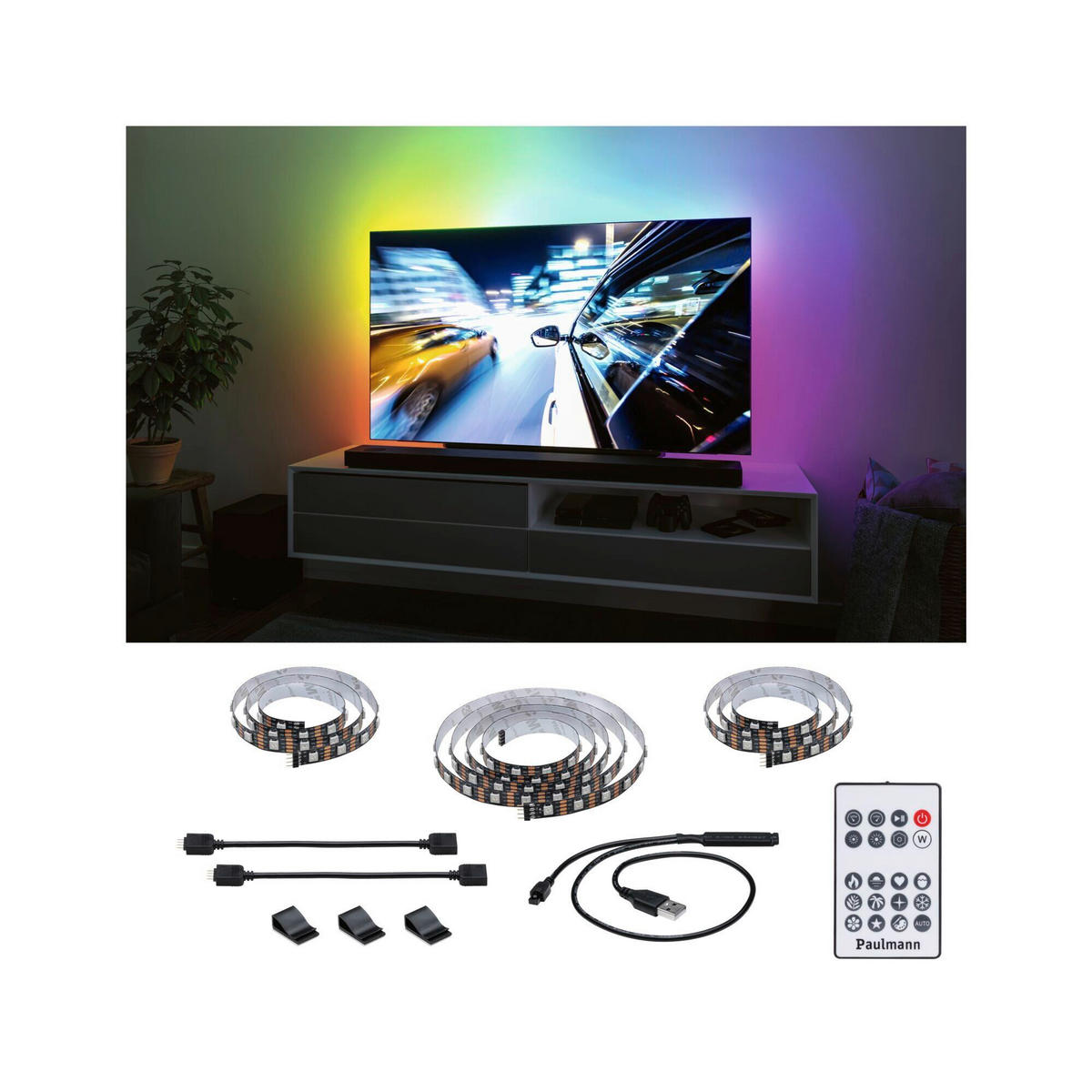 LED-STRIP Entertain 240/1,0/0,2 cm   - Schwarz, Basics, Kunststoff (240/1,0/0,2cm) - Paulmann