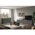 TV-ELEMENT Graphitfarben, Eiche Artisan  140/62/44 cm  - Schwarz/Graphitfarben, MODERN, Holzwerkstoff/Metall (140/62/44cm) - Hom`in