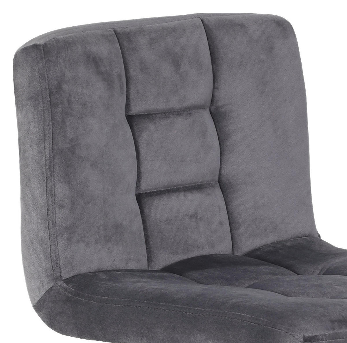 BARHOCKER-SET in Grau  - Dunkelgrau/Grau, MODERN, Textil/Metall (40/85/48cm) - MID.YOU