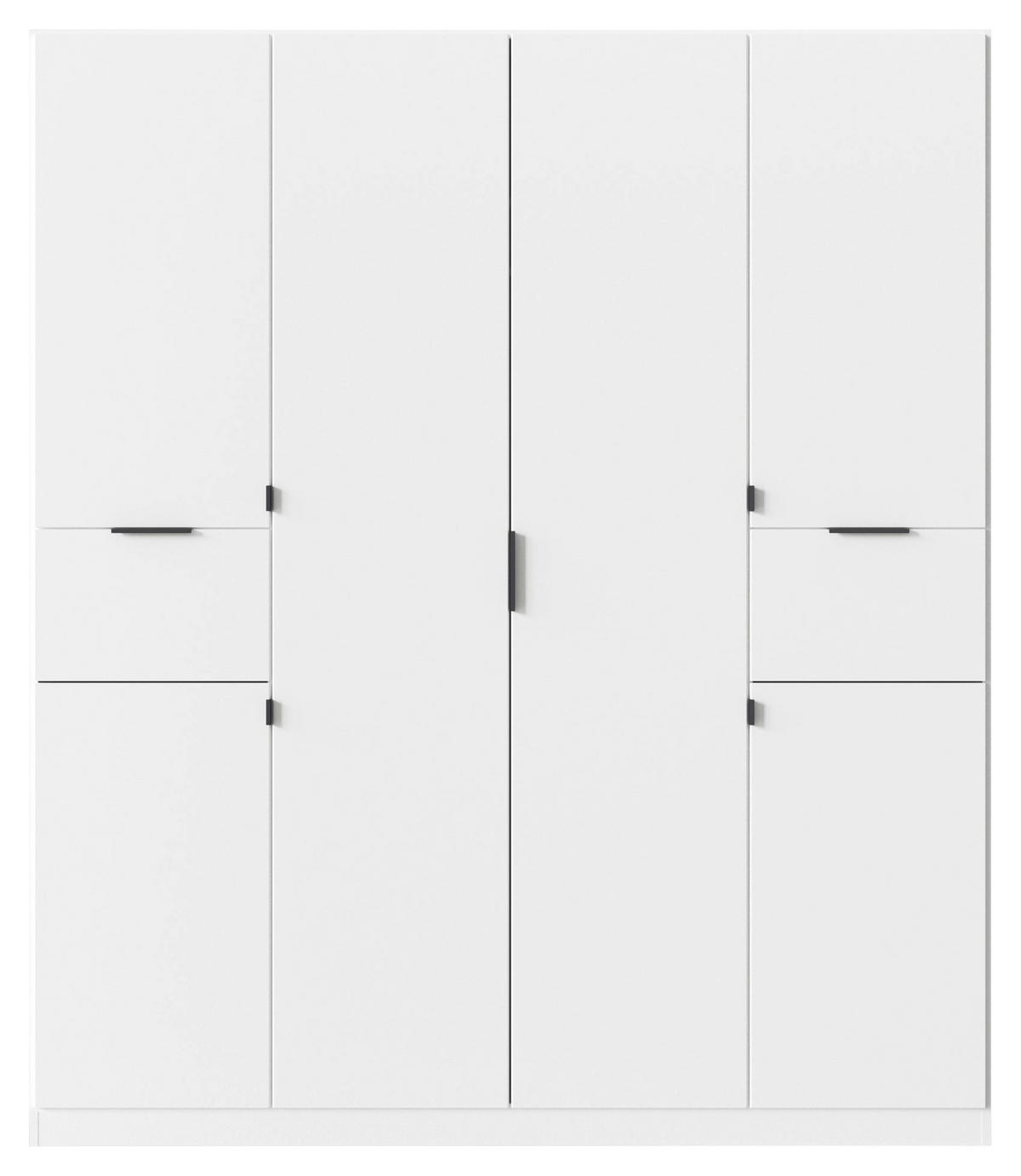 DREHTÜRENSCHRANK in  - Weiss/Grau, Modern, Holzwerkstoff/Metall (181/210/54cm) - Rauch Möbel