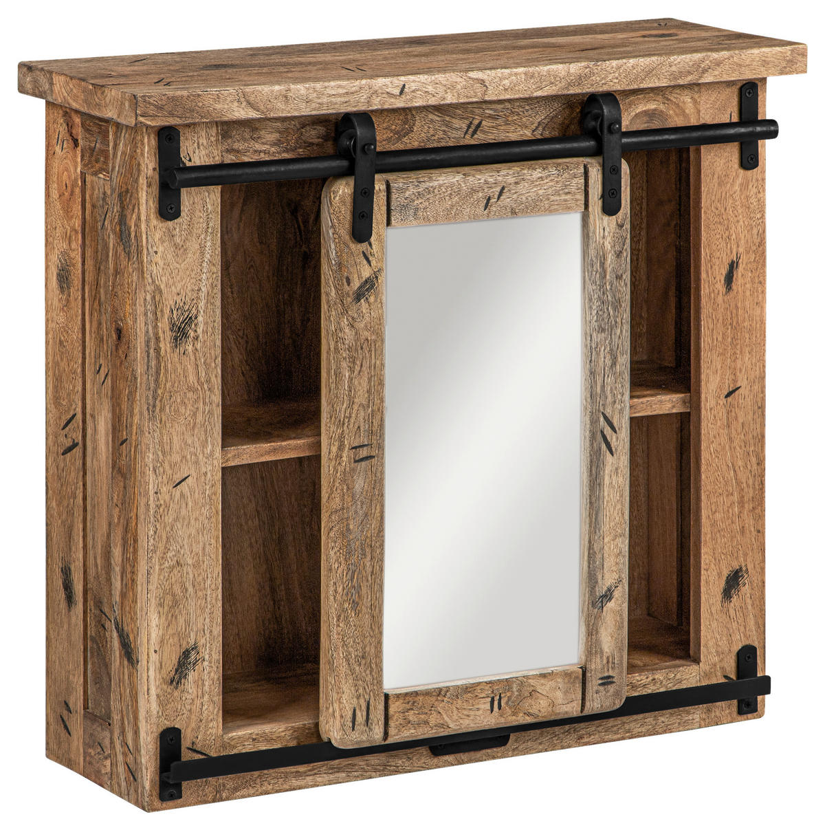 ZRCADLOVÁ SKŘÍŇKA, medová, medová, 68/64/23 cm - medová, Moderní, dřevo/sklo (68/64/23cm) - Livetastic