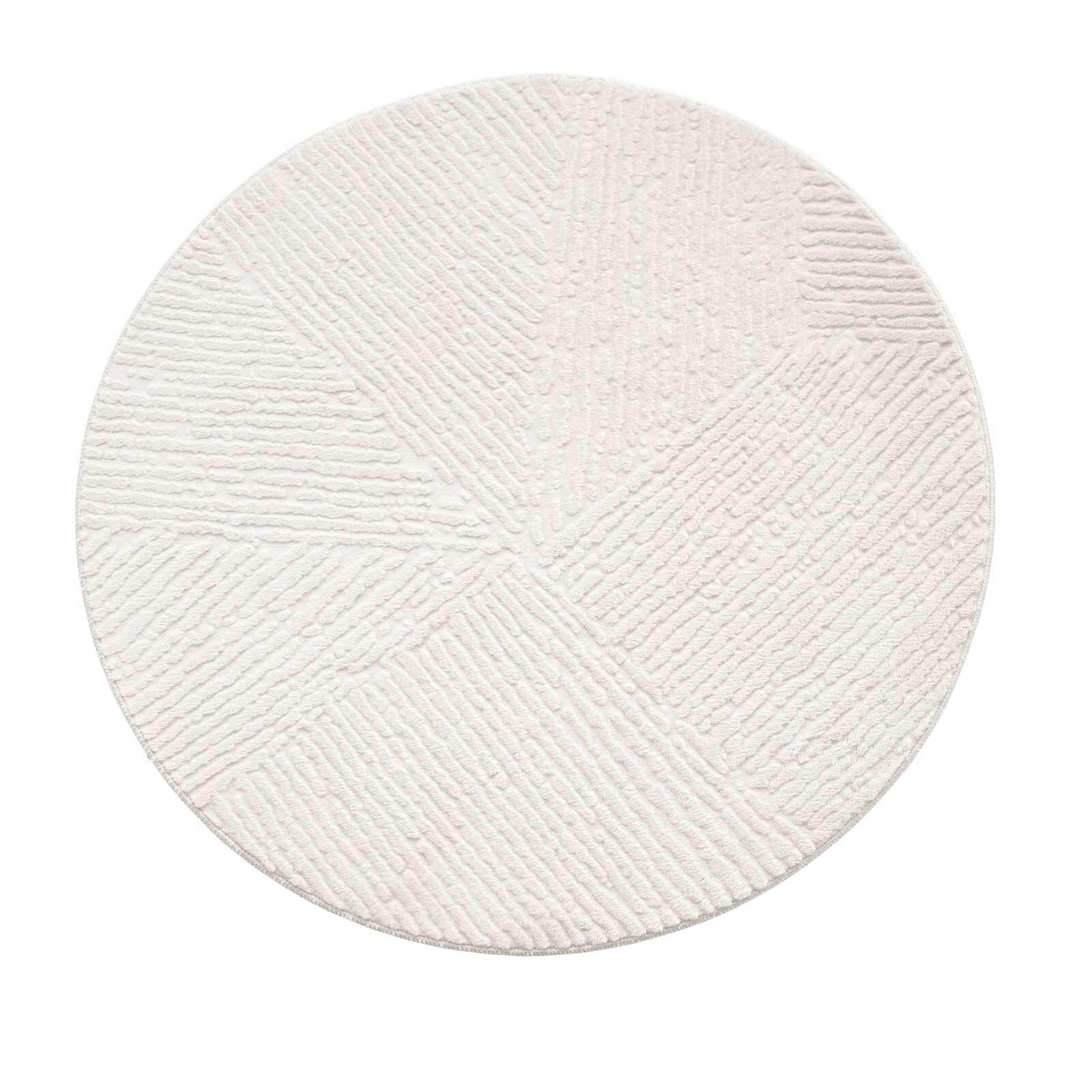 WEBTEPPICH 120 cm Stilo Creme rund  - Creme, Basics, Textil (120cm) - Novel